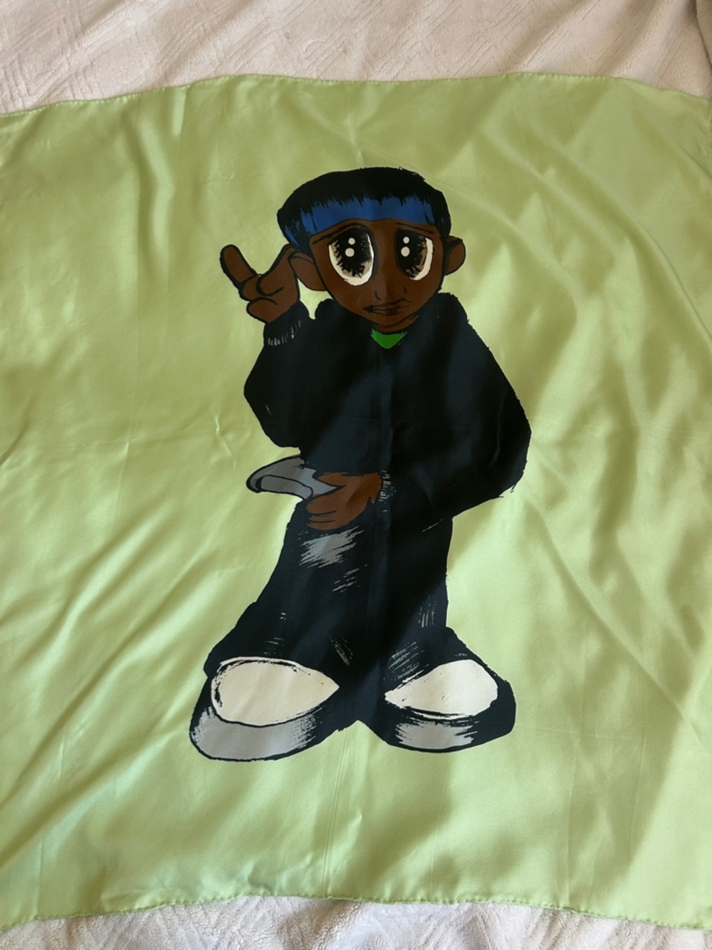 Frank Ocean Silk Bonded Scarf. OS